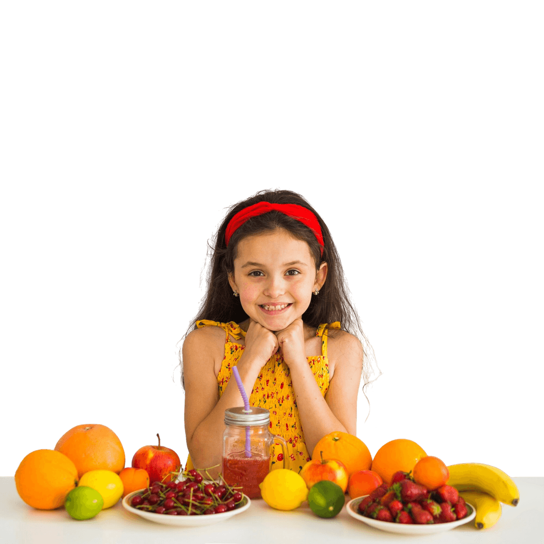 Child with vegetables